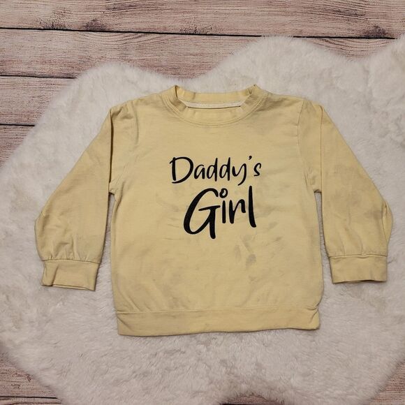 Toddler girl yellow/leopard "Daddy's Girl" pajama set - Picture 2 of 11